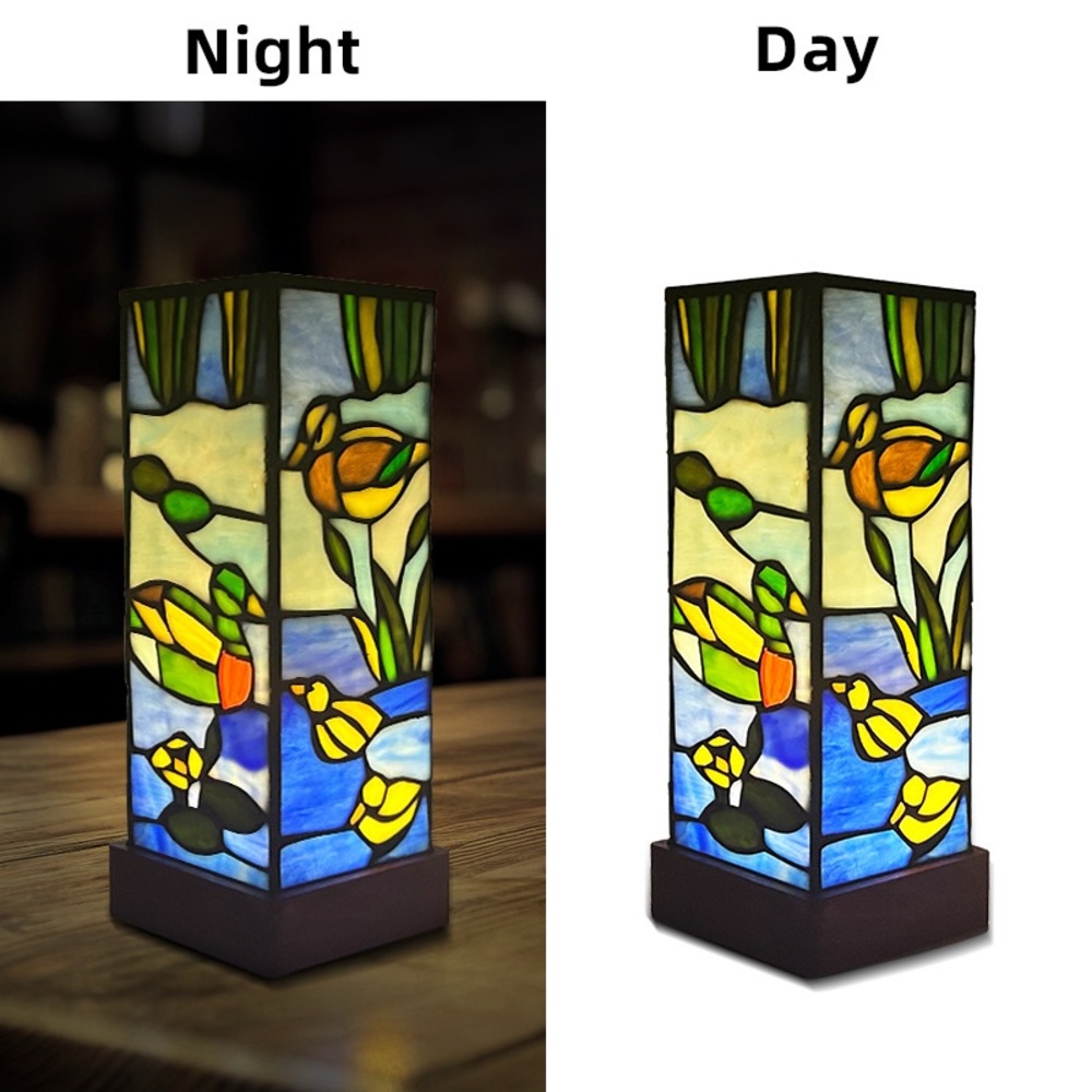 Glass Lamp,Retro bedside handmade table light,Classic home decor TD081856